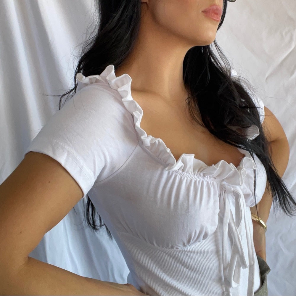 White blouse unitard